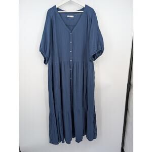 Sonoma Blue Cotton Maxi Dress